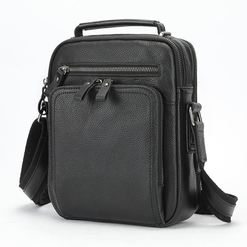Men's Leather Fashion Crazy Horse First Layer Cowhide Men's Shoulder Bag