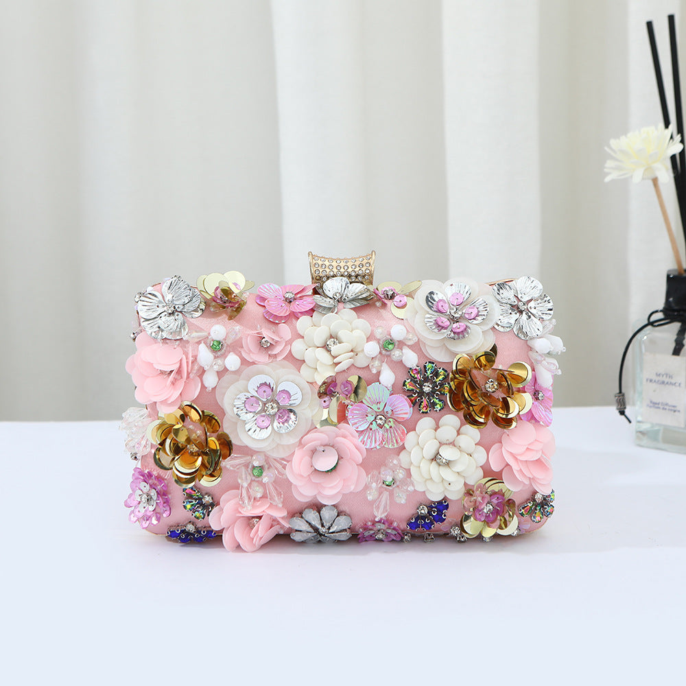 Women's Flowers Fashion Banquet Wedding Niche Dinner Bag