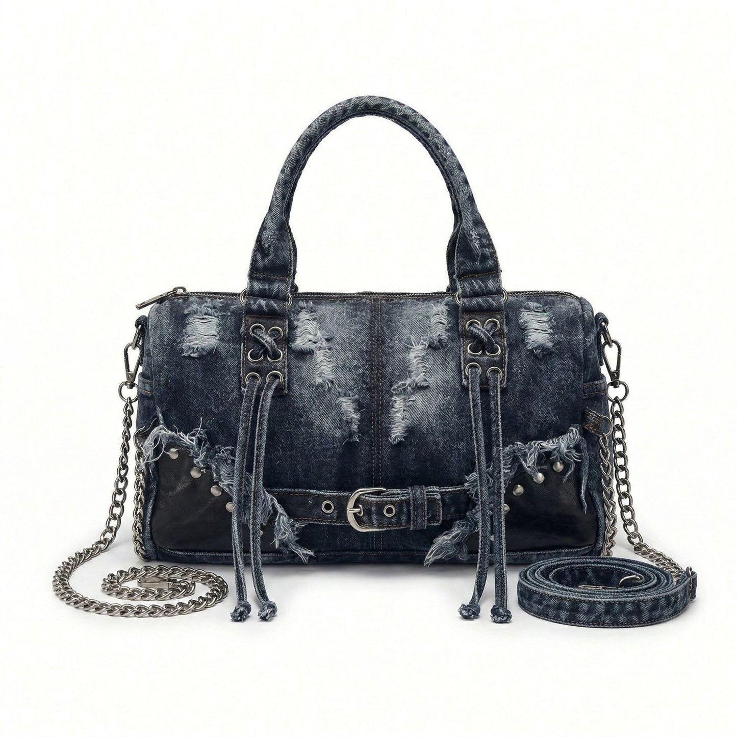 Denim Rivet Underarm Niche Personality High Bags