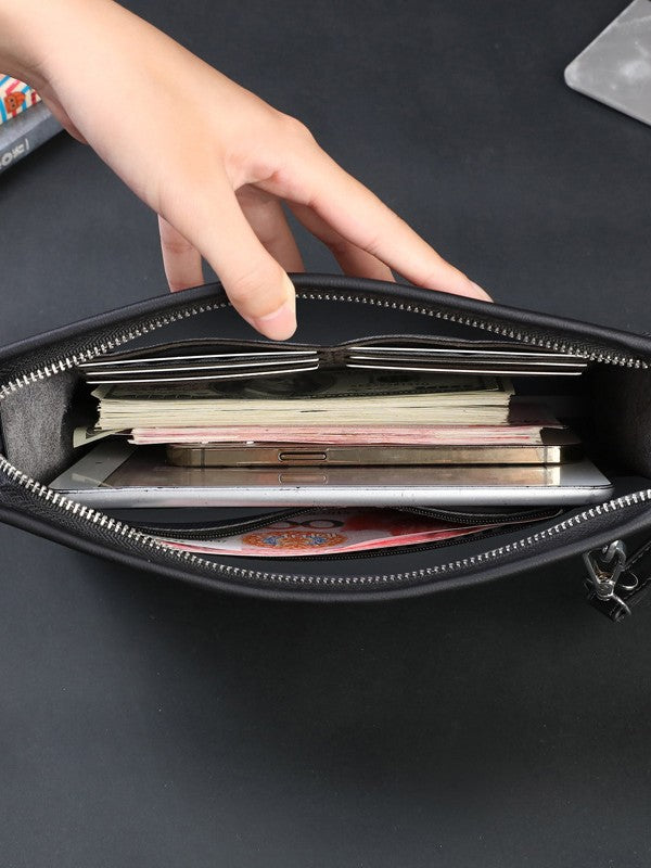 Men's Woven Pattern Large Capacity Business Envelope Bags