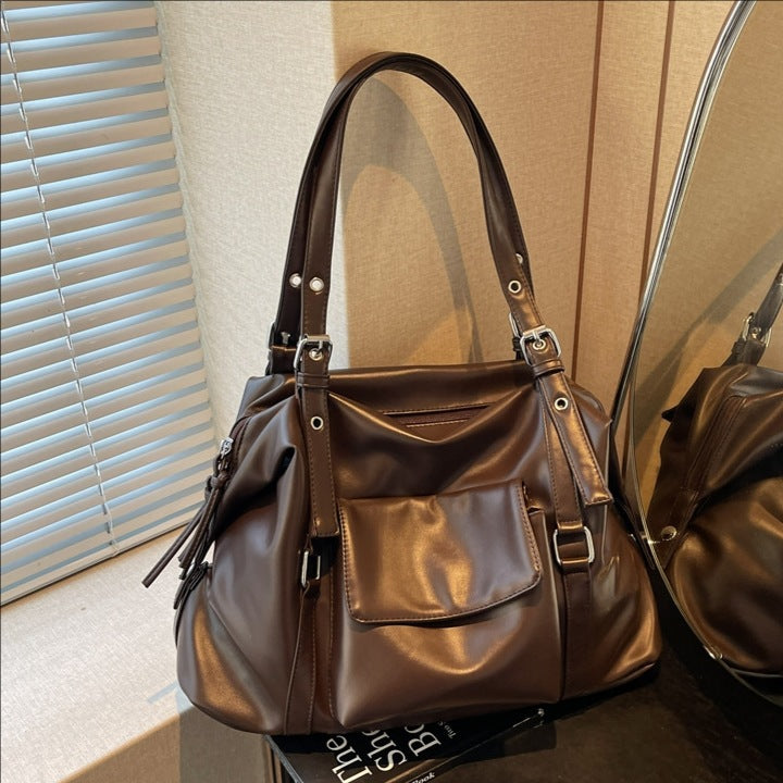 Women's Large Capacity Fashion Street Fan Bike Packet Commuter Tote Bag