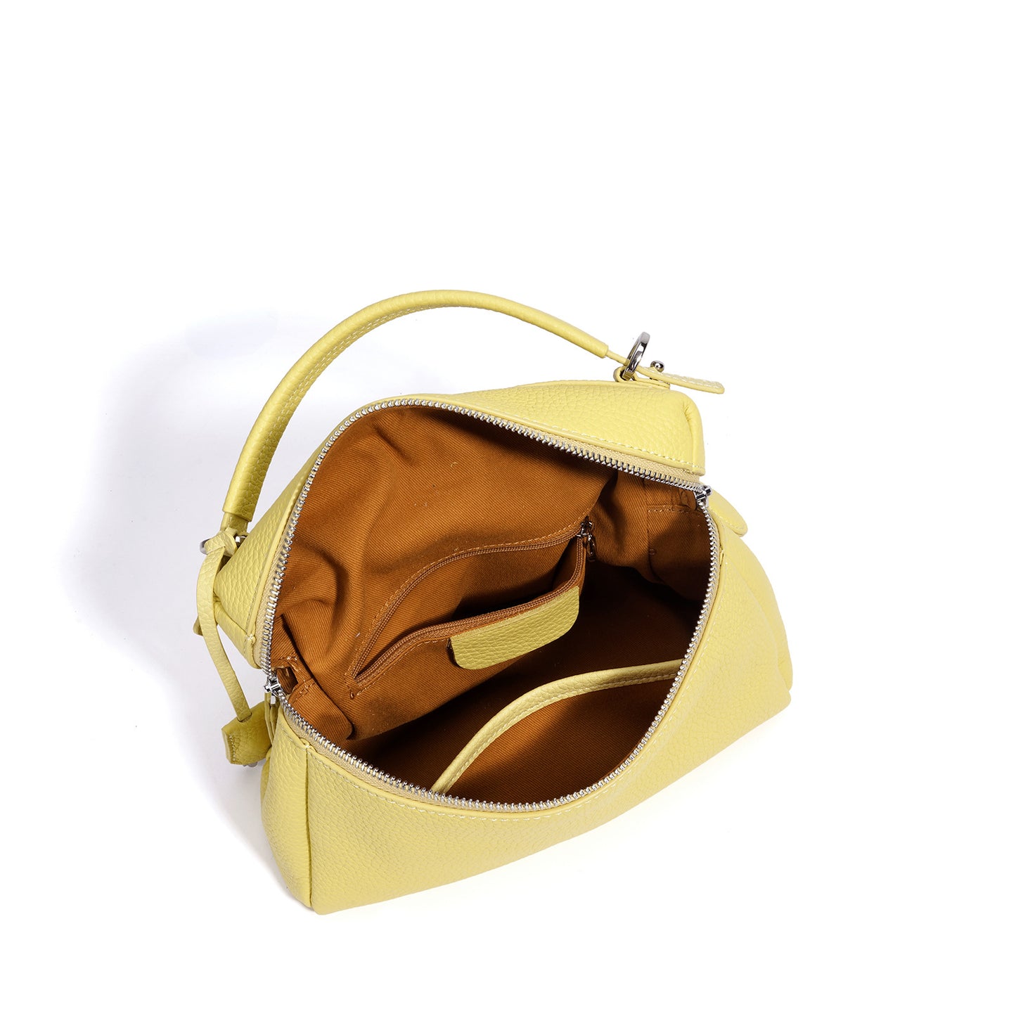 Women's Korean Style Versatile Soft Leather Genuine Solid Color Bags