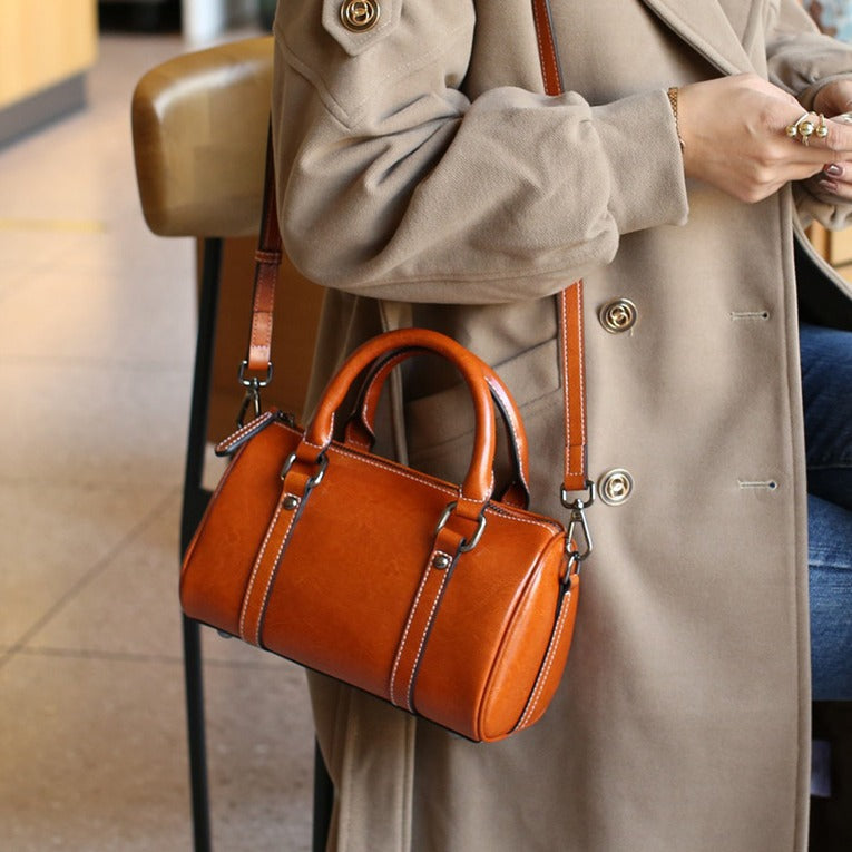 Women's Leather For Oil Wax Cowhide Trendy High-grade Bags