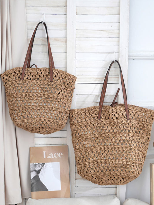 Large Capacity Shopping Trip Straw Fashion Tote Bag