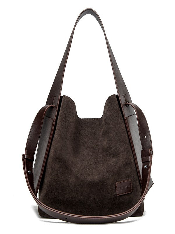 Women's Retro Textured Fashion Big Frosted Large Tote Bags