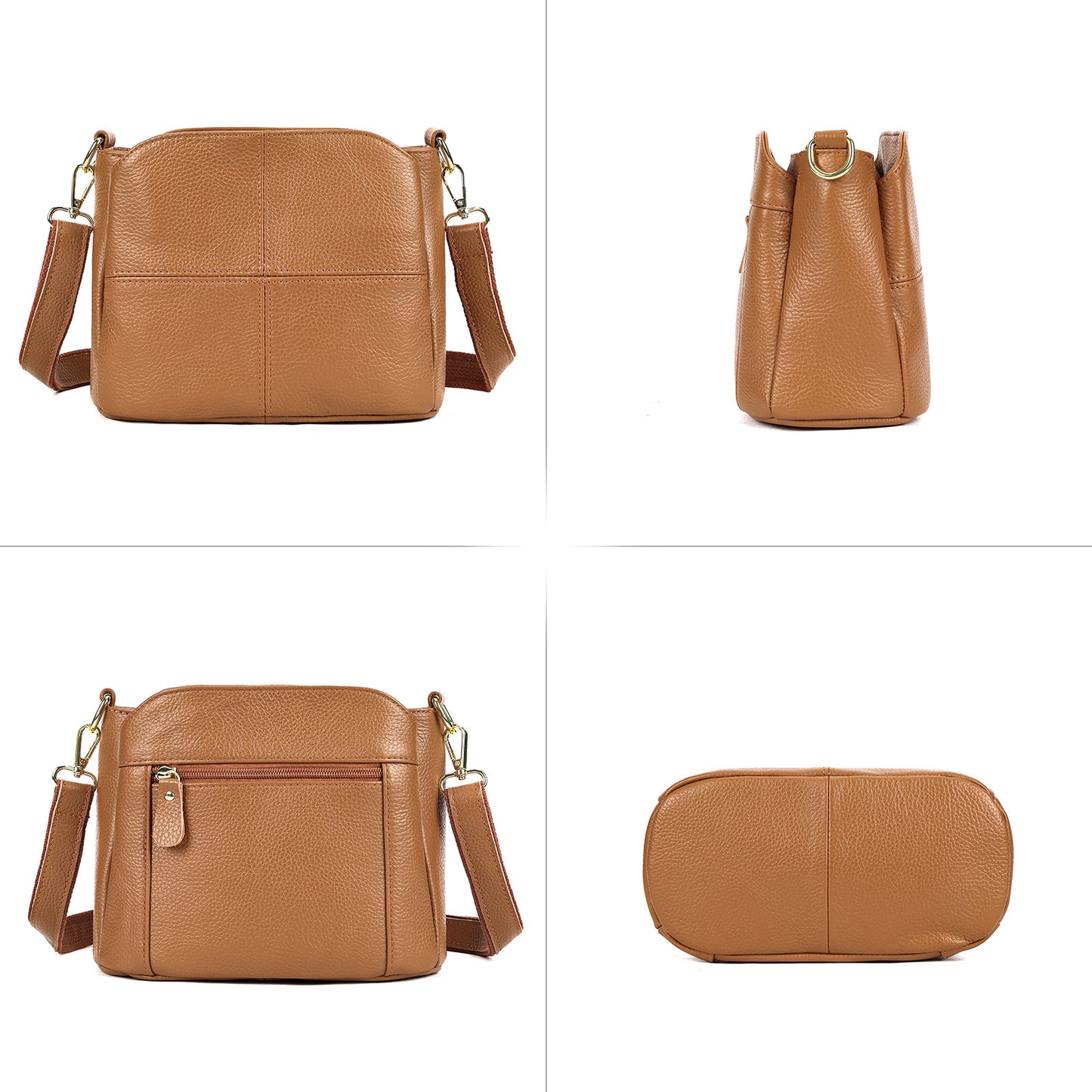 Women's Leather First Layer Cowhide Large Capacity Women's Messenger Bag