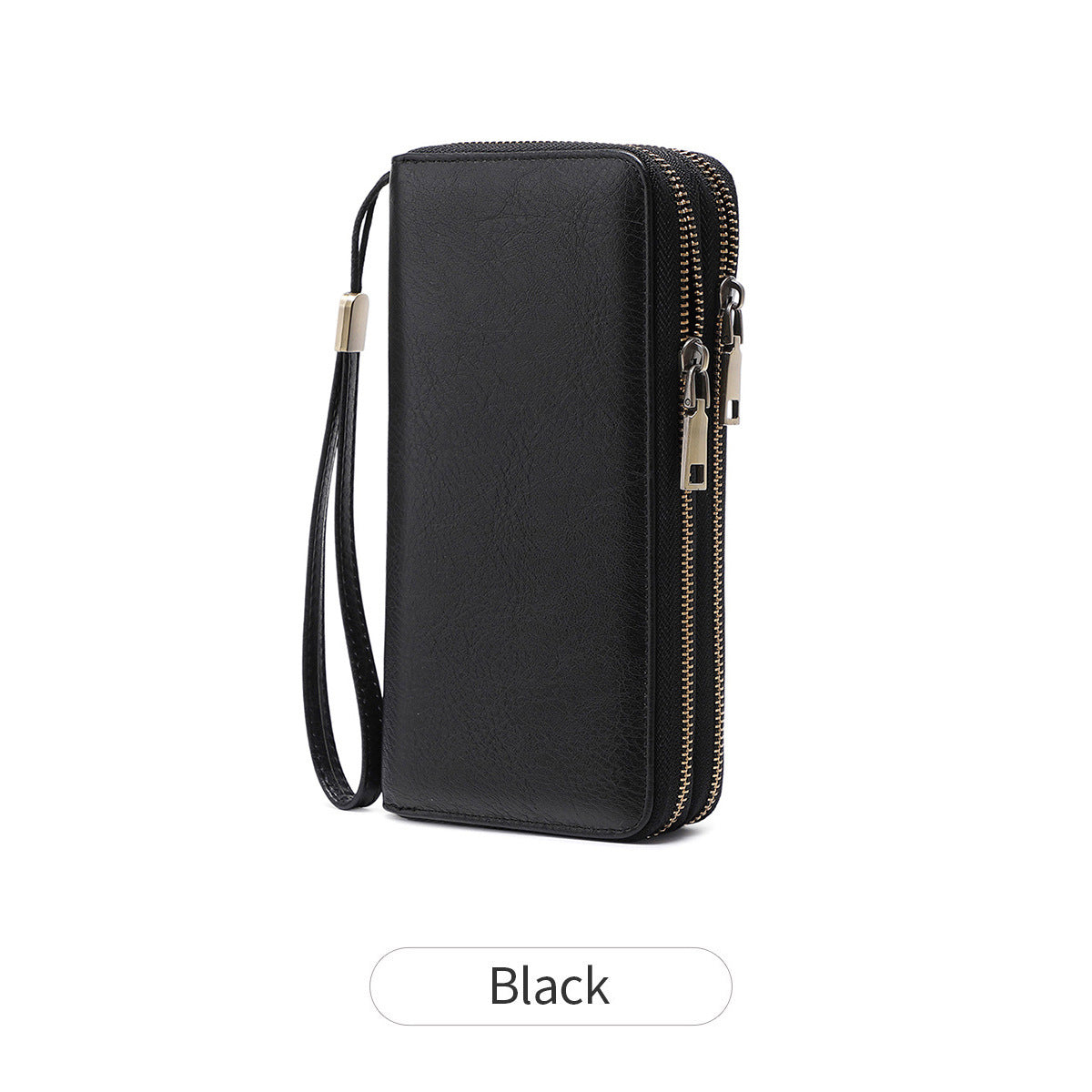 Women's Swiping Double Zipper Expanding Retro Ladies Wallet