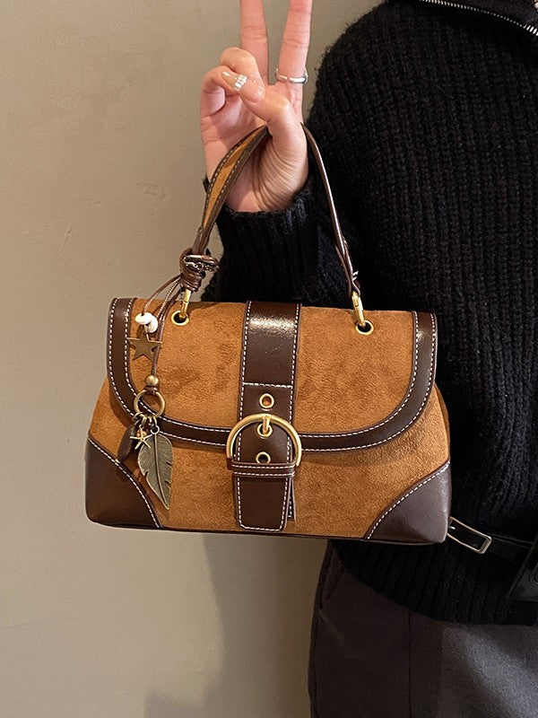 Women's Suede Portable Saddle Fashion Advanced Texture Bags