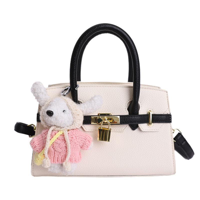 Women's Large Capacity Shell Fashionable Stylish Commuter Textured Small Square Bag