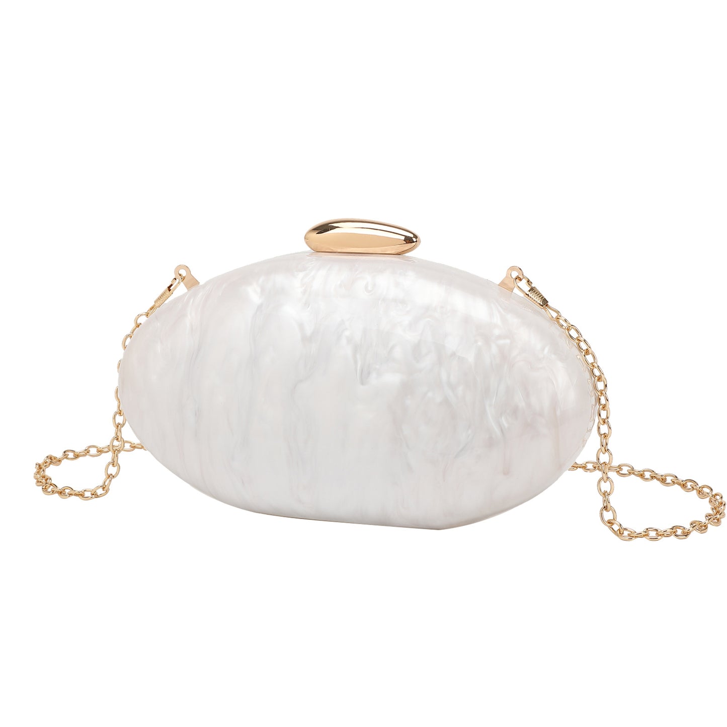 Women's Oval Shell Goose Egg Acrylic Fashion Dinner Bag