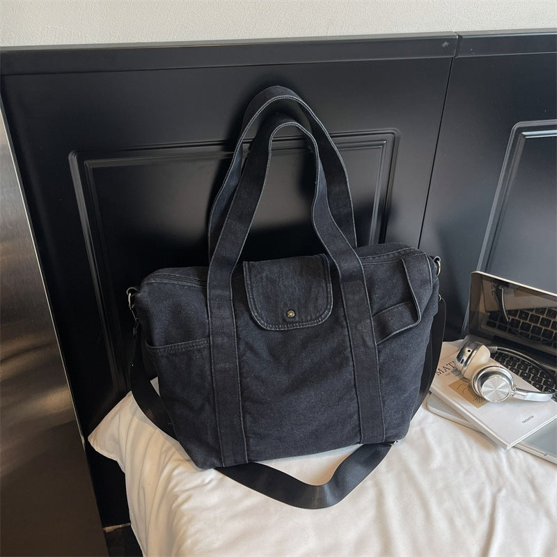 Women's Large Capacity Denim Fashion Simple Solid Women's Shoulder Bag