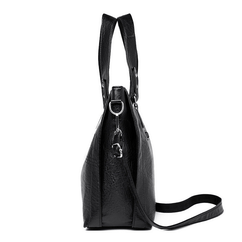 Women's Spring Large Capacity Soft Leather Mother Trendy Tote Bag