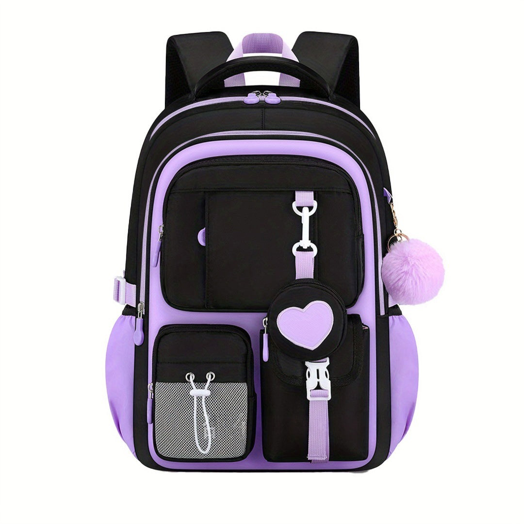 Three-piece Large Capacity Burden Alleviation Leisure Primary School Bag