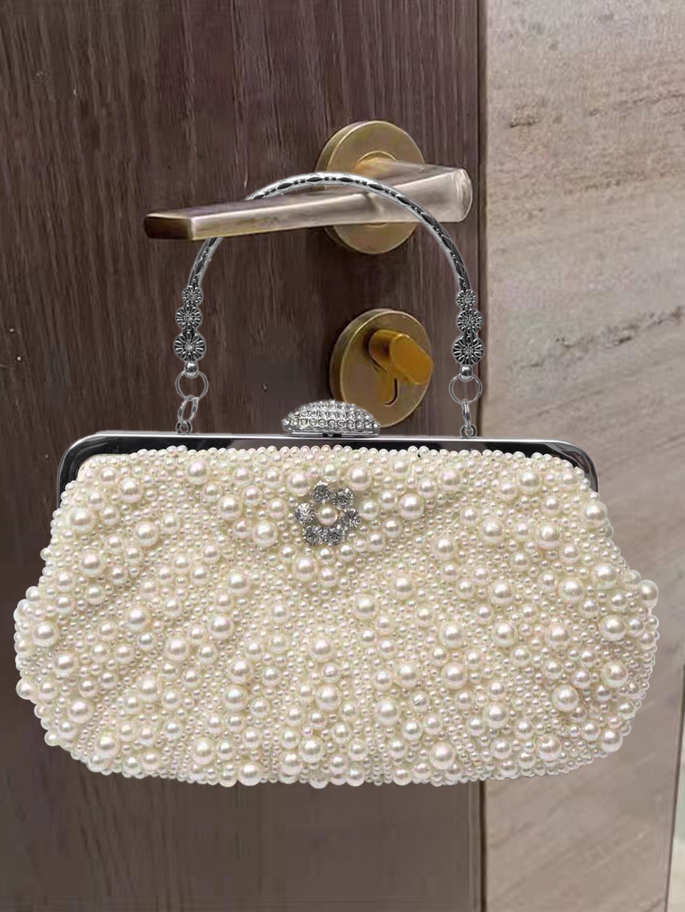 Women's Imitation Pearl Dinner Fashion Clutch Bags