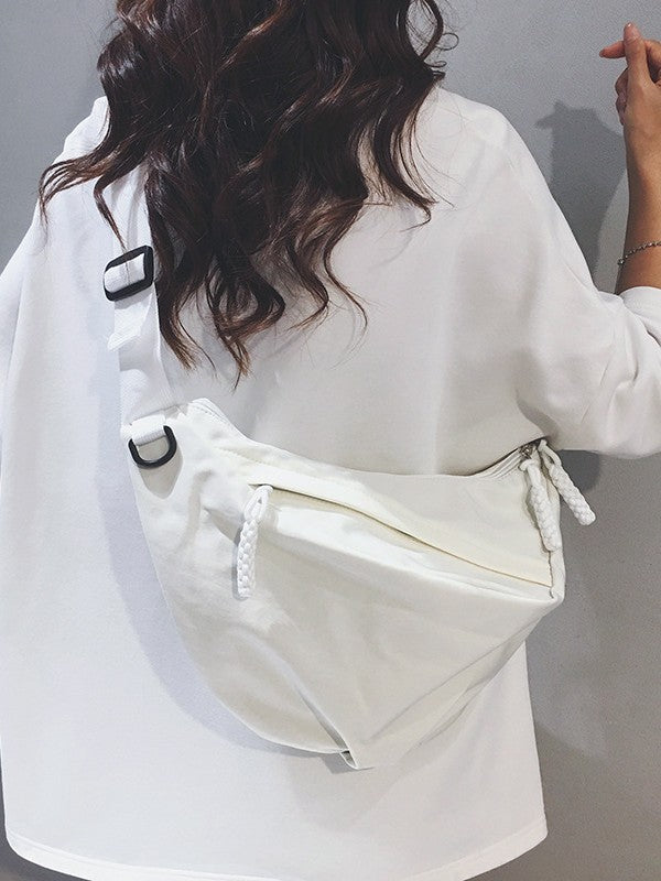 Fashion Commuter Dumpling Solid Color Large Women's Messenger Bag
