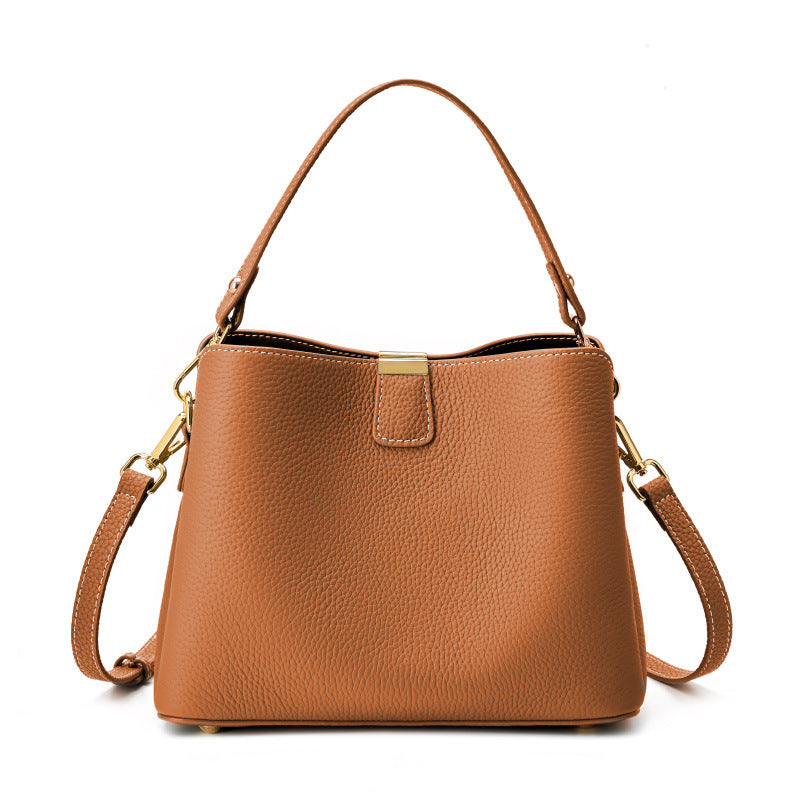 First Layer Cowhide Trendy Simple Genuine Women's Handbag