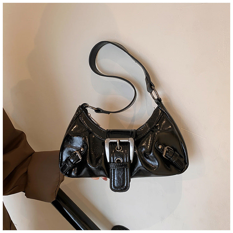 Spring Style Retro Hot Waste Soil Distressed Two-color Women's Shoulder Bag