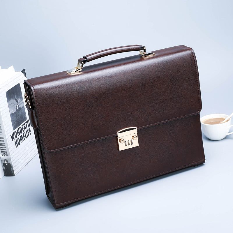 Men's Simple Business Password Large Capacity Computer Handbags