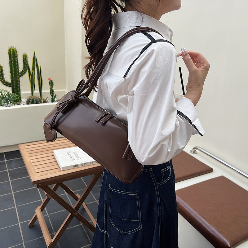 Design Soft Leather Underarm Portable Boston Women's Shoulder Bag