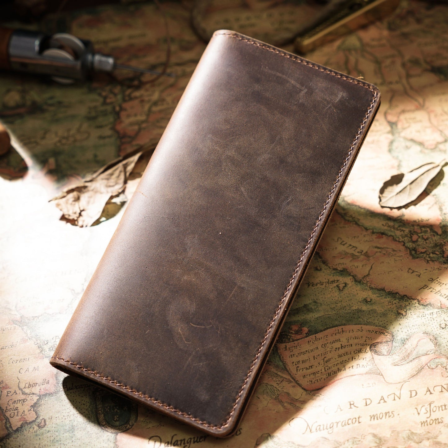 Men's Retro Crazy Horse Leather Genuine Cattlehide Men's Wallet