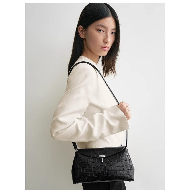 Women's Bark Brown Shape Texture Leather Clutch Women's Handbag