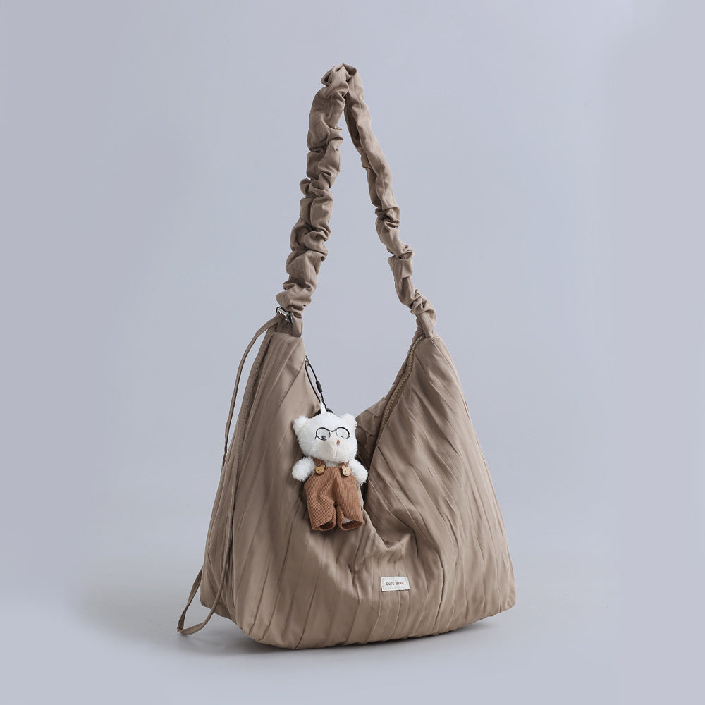 Women's Capacity Canvas Class Commuter Cloud Tide Shoulder Bags