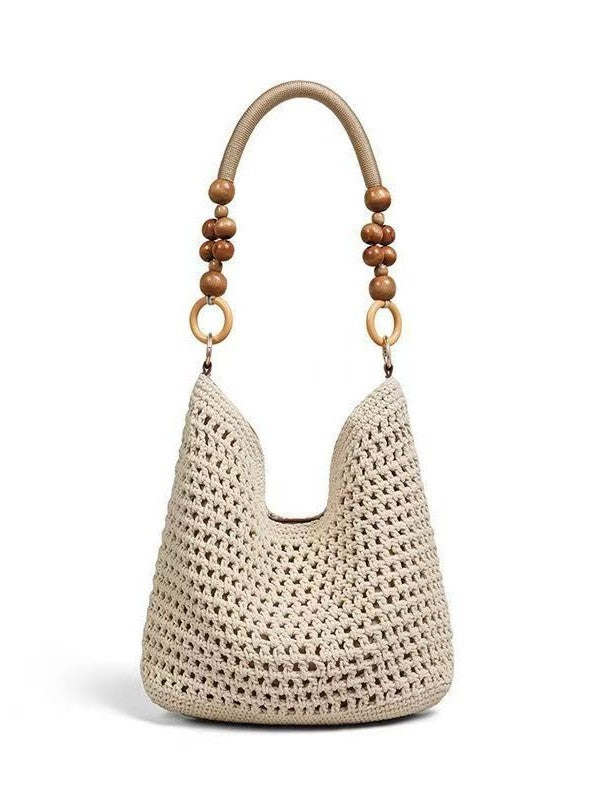 Women's Simple Large Capacity Woven Hollow Handmade Women's Shoulder Bag