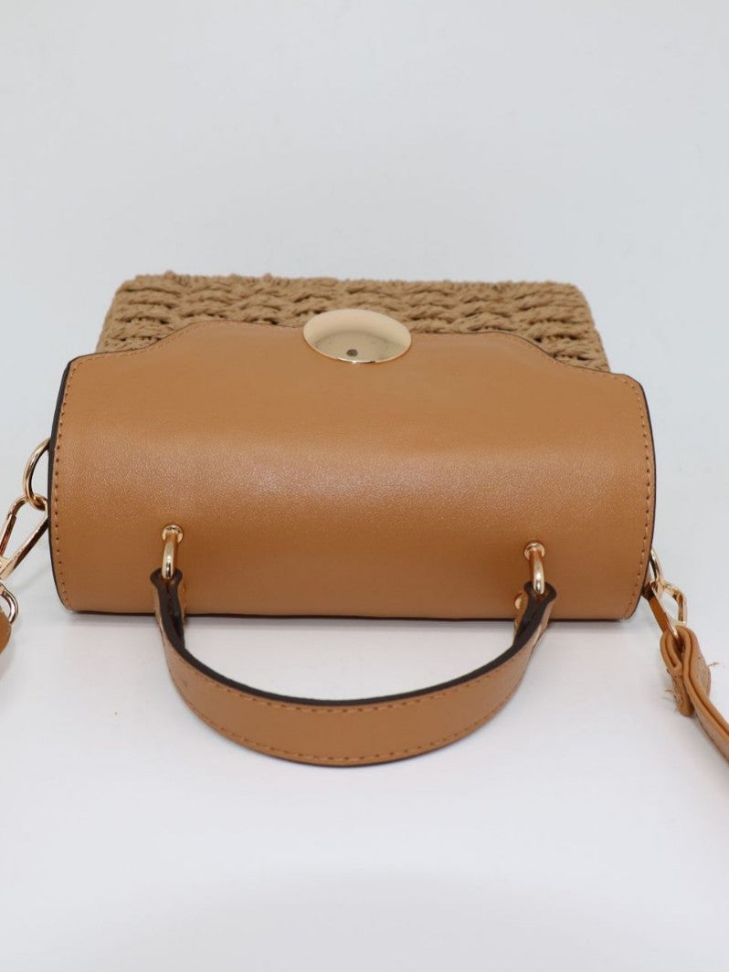 Unique Straw Vintage Mirror Woven Spring Bags