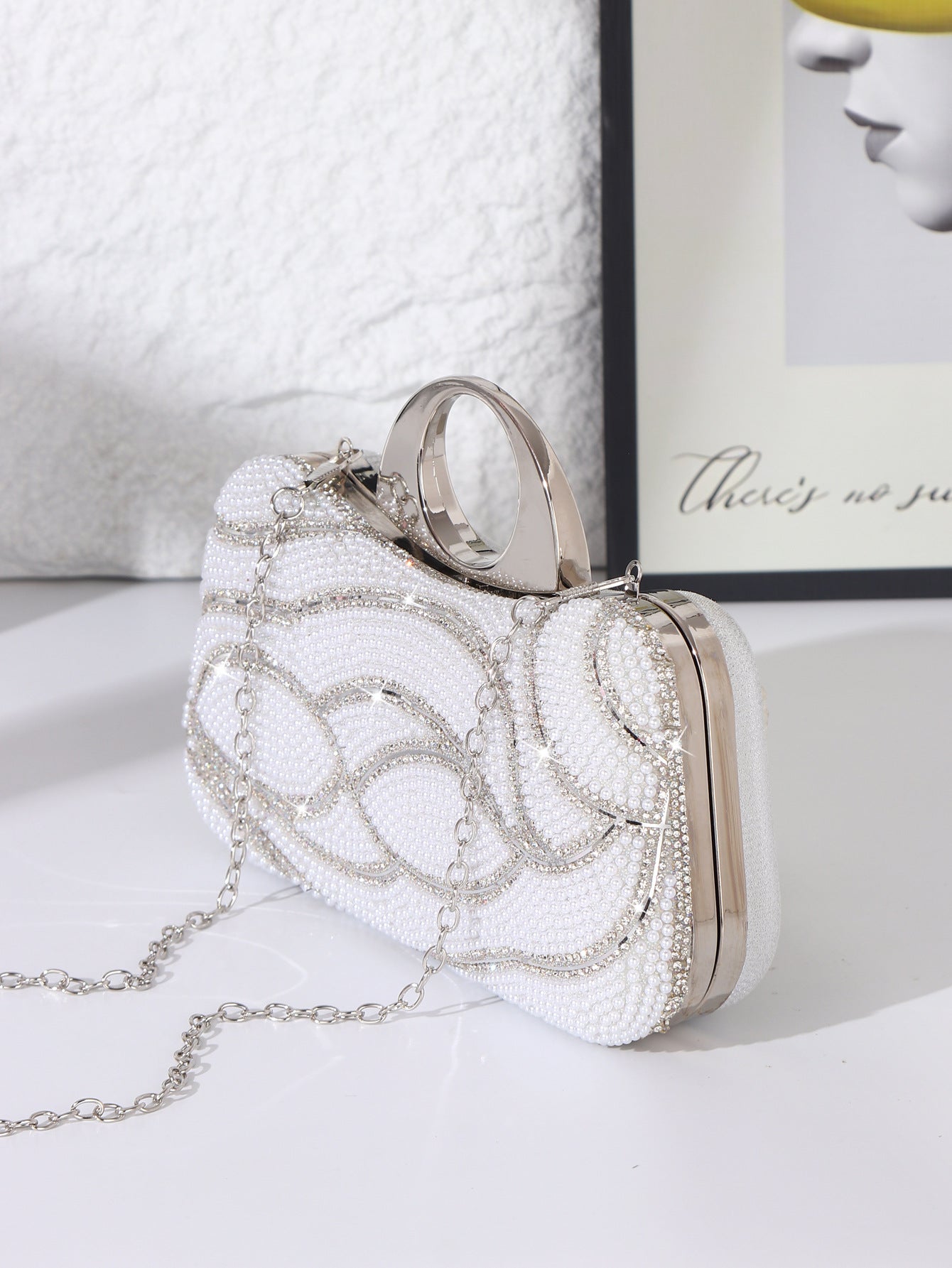 Women's Pearl Vintage Luxury Clutch Banquet Dress Bags