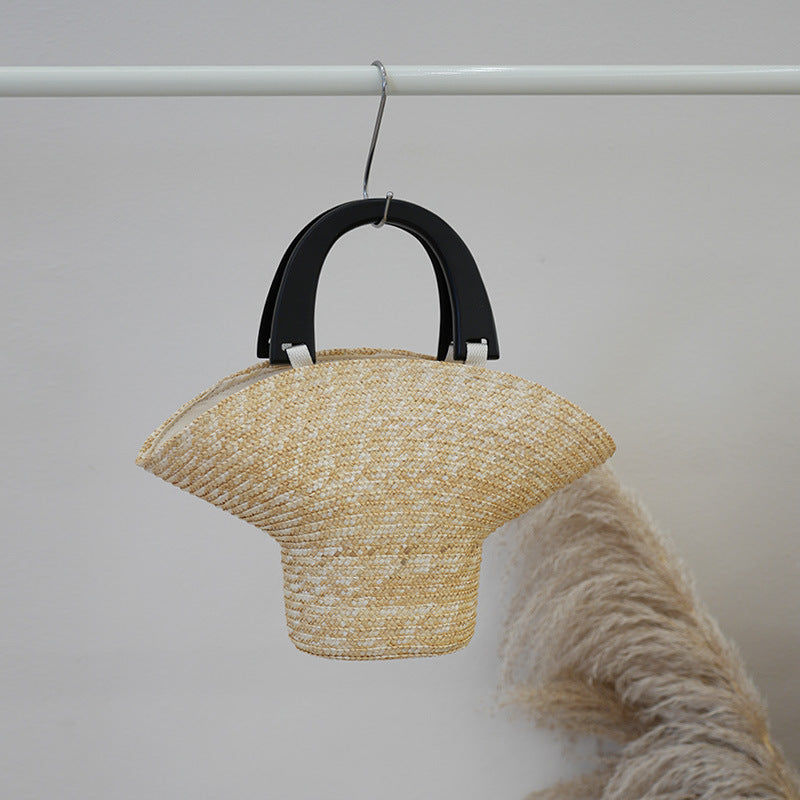 Handmade Fashion Wood Woven Female Seaside Vacation Style Women's Handbag