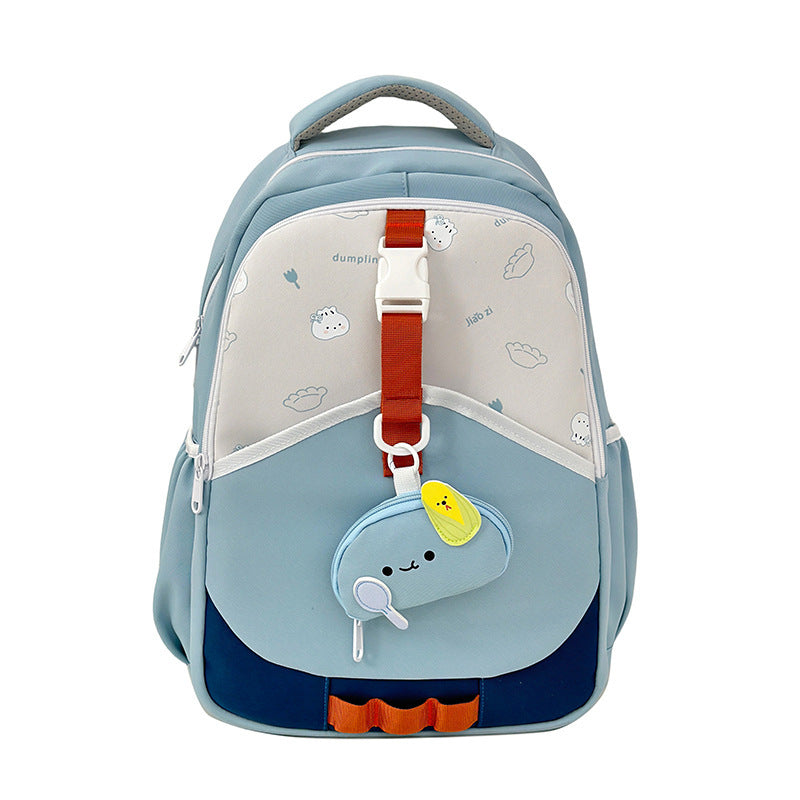 Junior Large Capacity Simple Western Style Leisure Contrast College Student Schoolbag