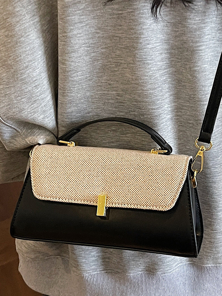 Women's Textured Commute Minimalist Spring Retro Solid Small Square Bag