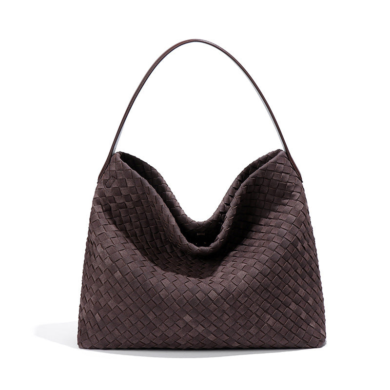Women's Fashion Large Capacity Hand-woven Commuter Texture Bags