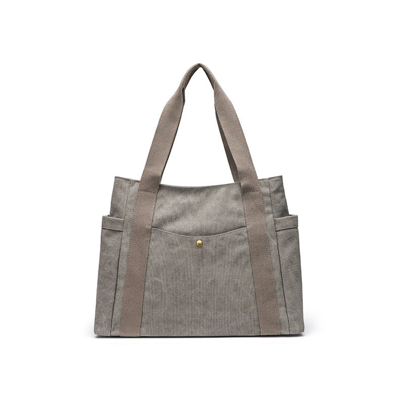 Large Capacity Canvas Out Good-looking Literary Women's Shoulder Bag