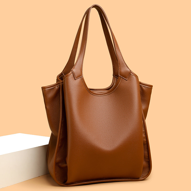 Women's Layer Cowhide Leather Fashion Large Capacity Women's Messenger Bag