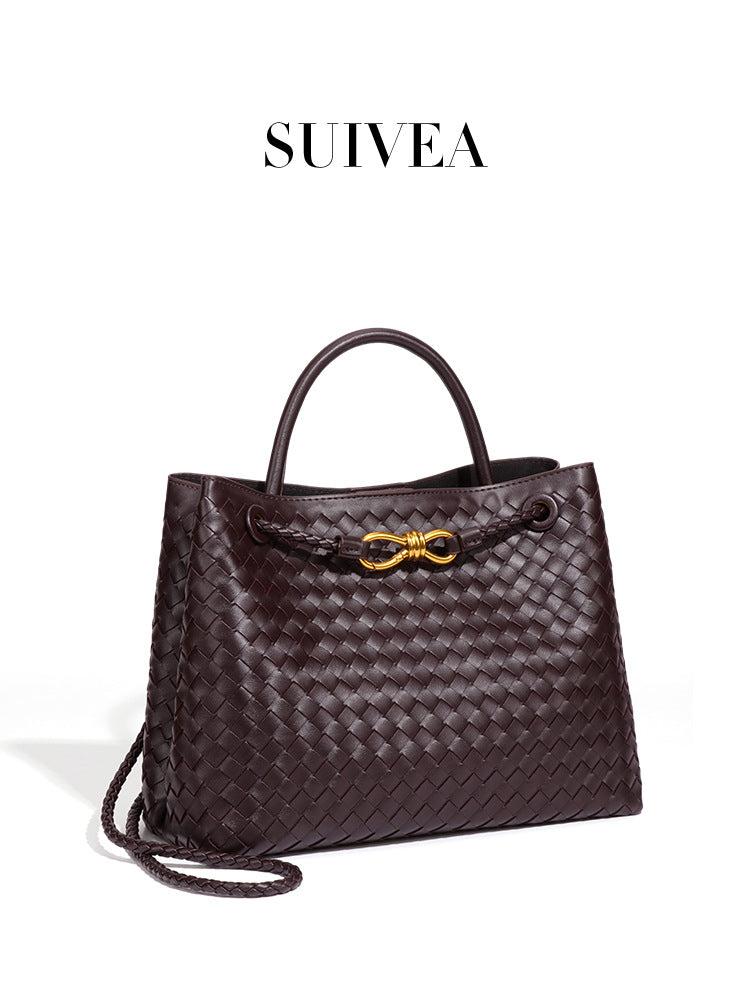 Women's Large Portable Underarm Vintage Woven Bags