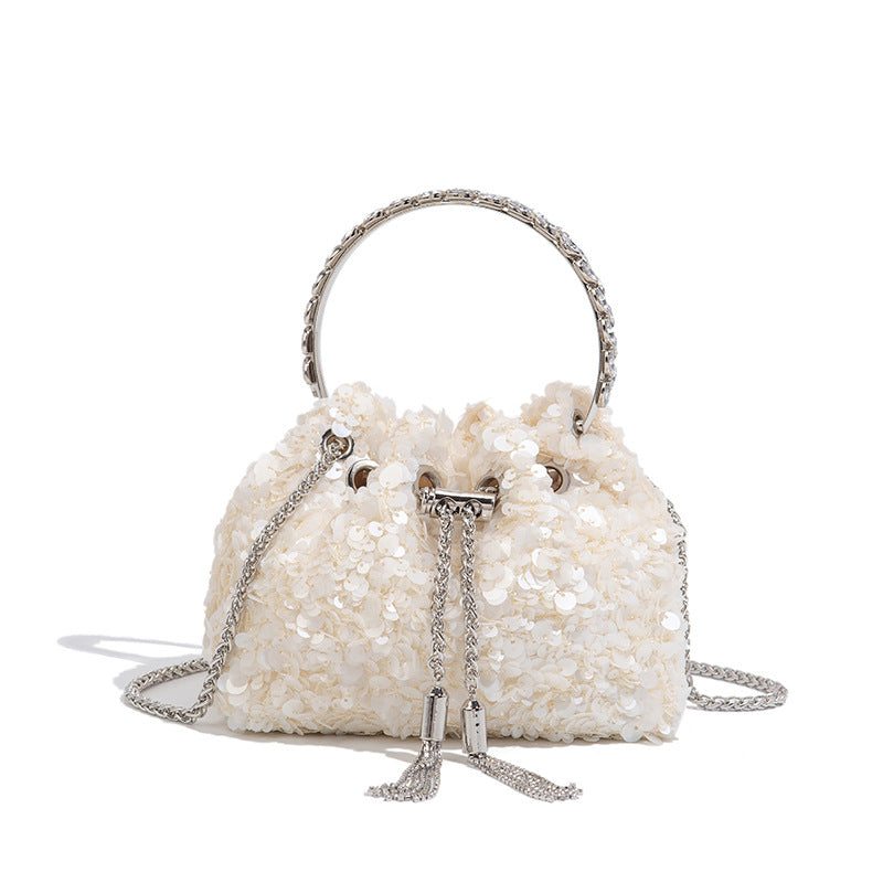 Women's Metal Sequined Shiny Chain Pouch Bags