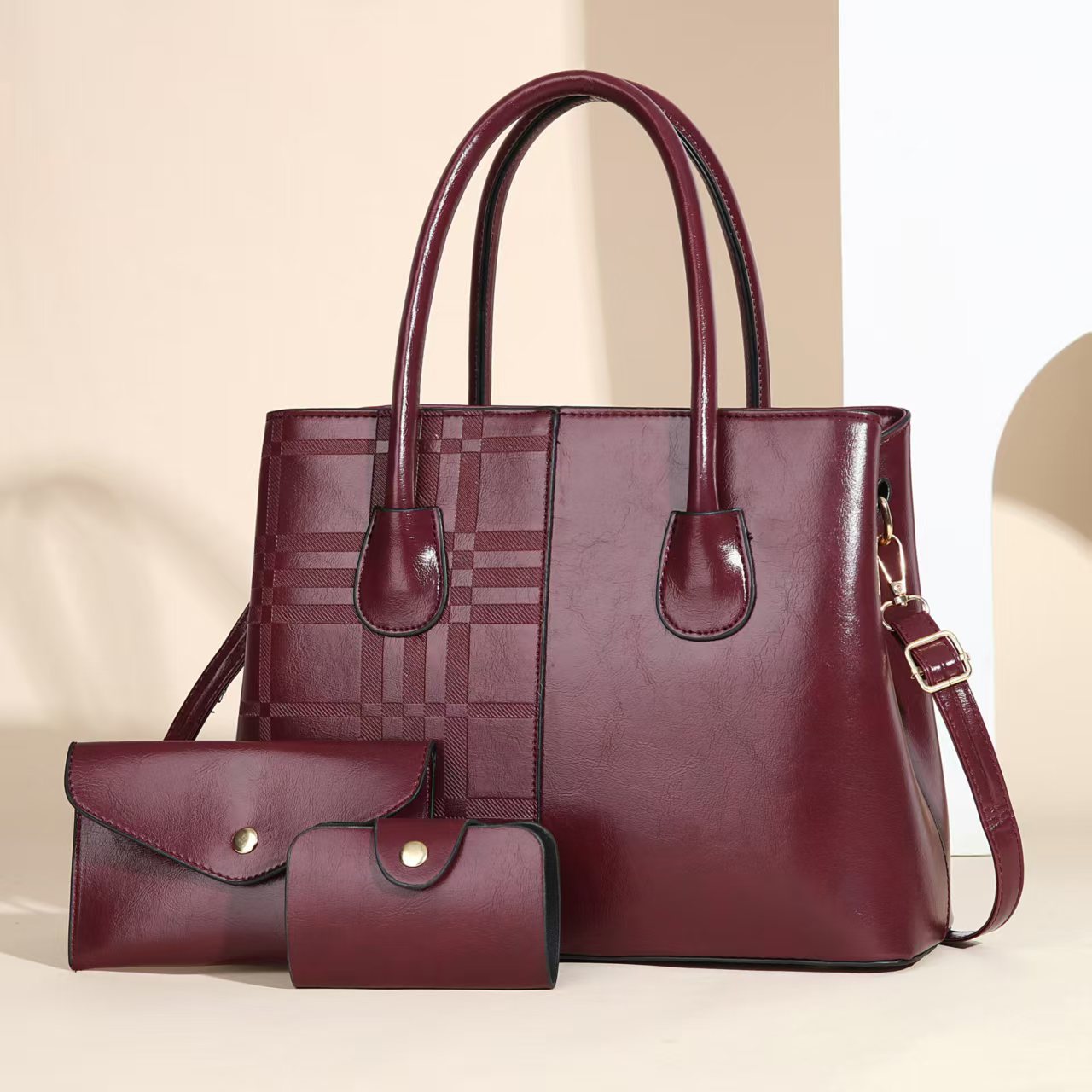 Women's Large Capacity Portable Fashion Striped Women's Shoulder Bag