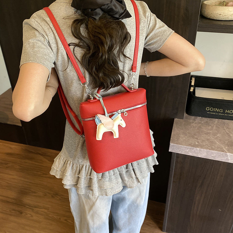 Women's Solid Color Personalized Daily Commute Simple Women's Messenger Bag