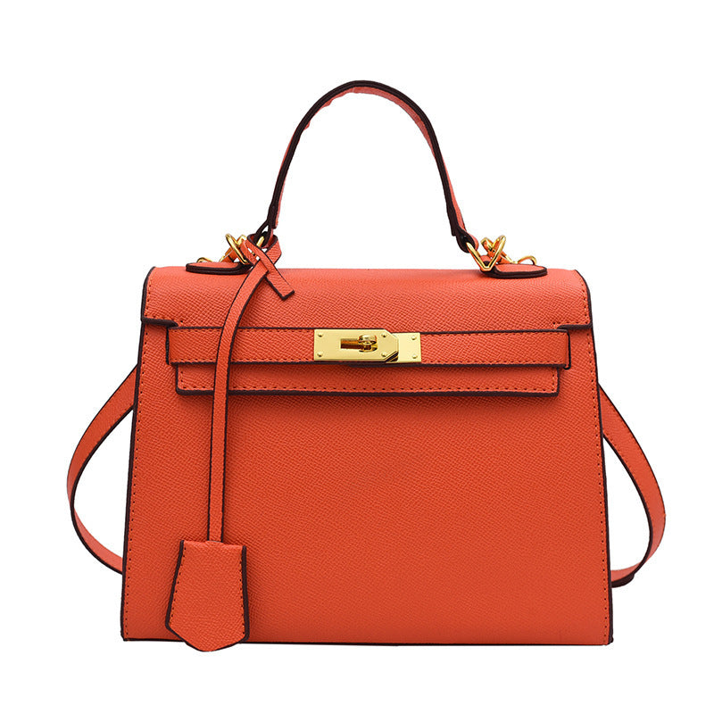 Women's Large Capacity Lychee Pattern Kelly Fashion Handbags