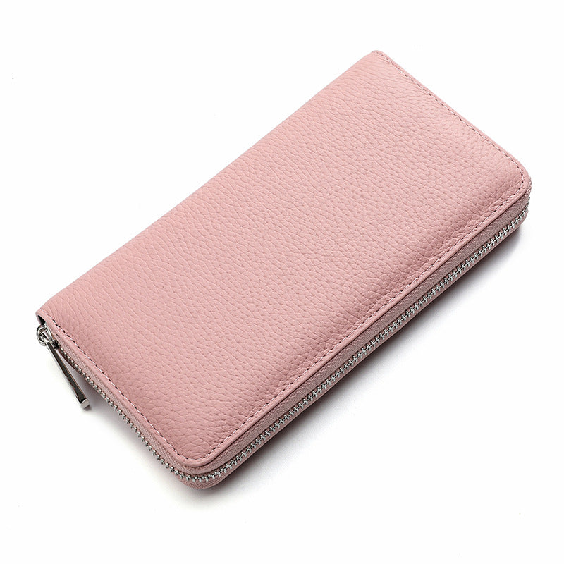 Women's & Men's Genuine Leather Long Cowhide Clutch Men's Wallet