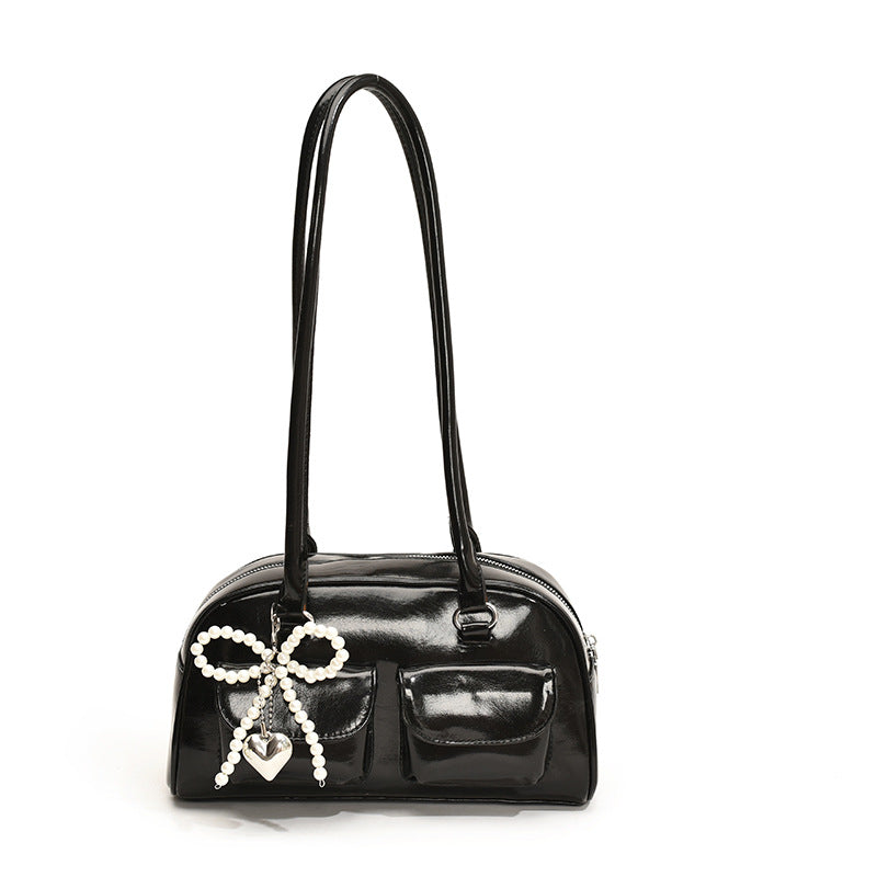 Glossy French Style Underarm High Sense Baguette Female Bags