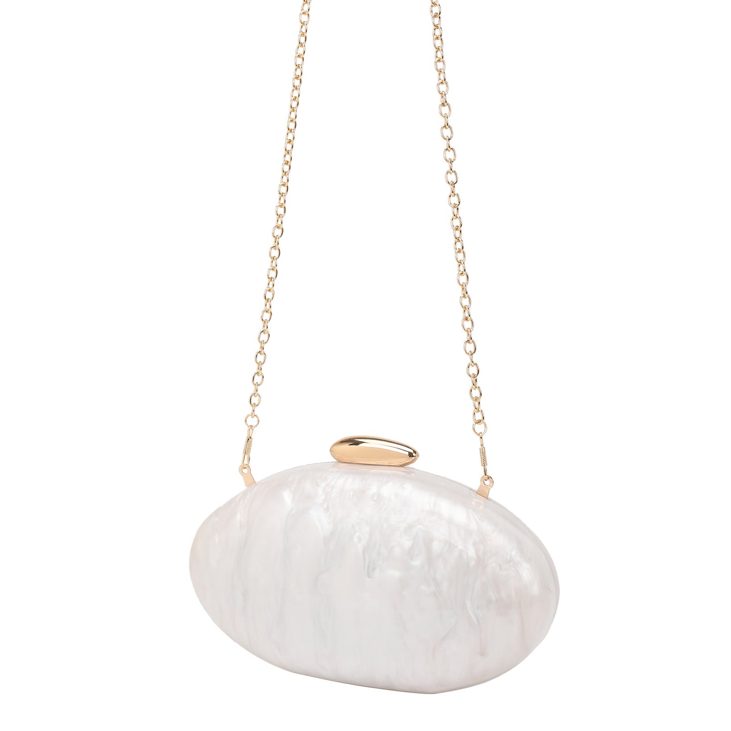 Women's Oval Shell Goose Egg Acrylic Fashion Dinner Bag