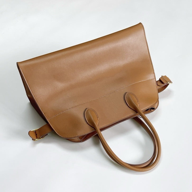 Beautiful Cowhide Leather Minimalist Large Capacity Tote Bags