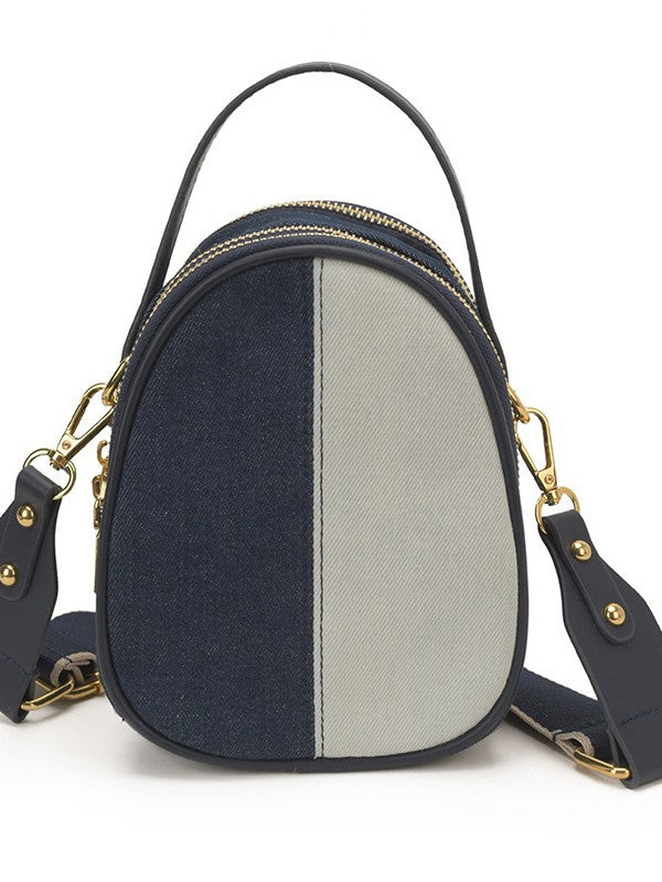 Women's Denim Stitching Contrast Color Light Luxury Women's Messenger Bag
