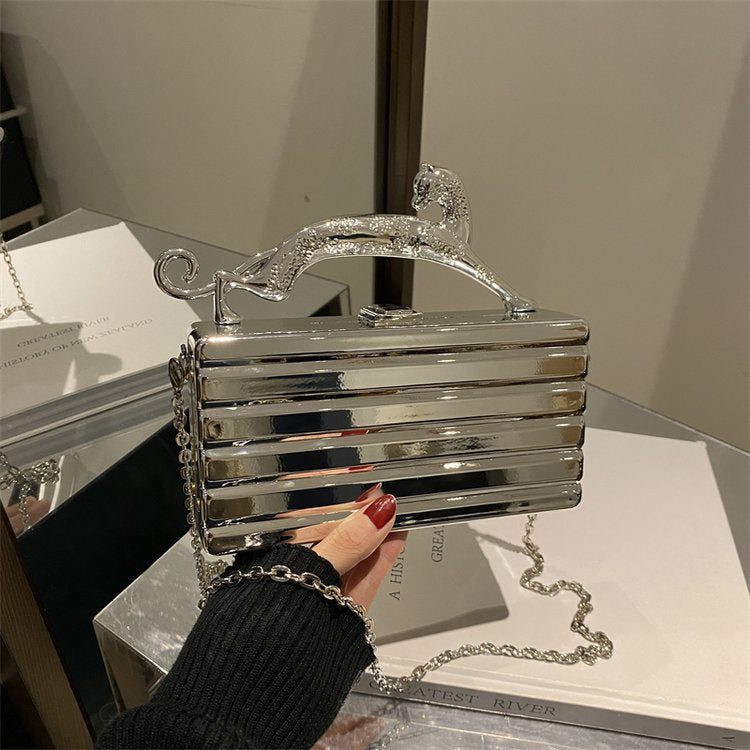 Women's Acrylic Fashion Ice Crack Personality Tide Dinner Bag