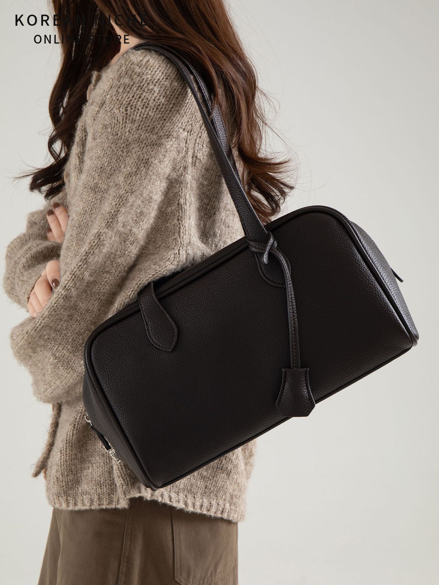Women's Korean Style Simple Versatile Large Capacity Boston Women's Shoulder Bag