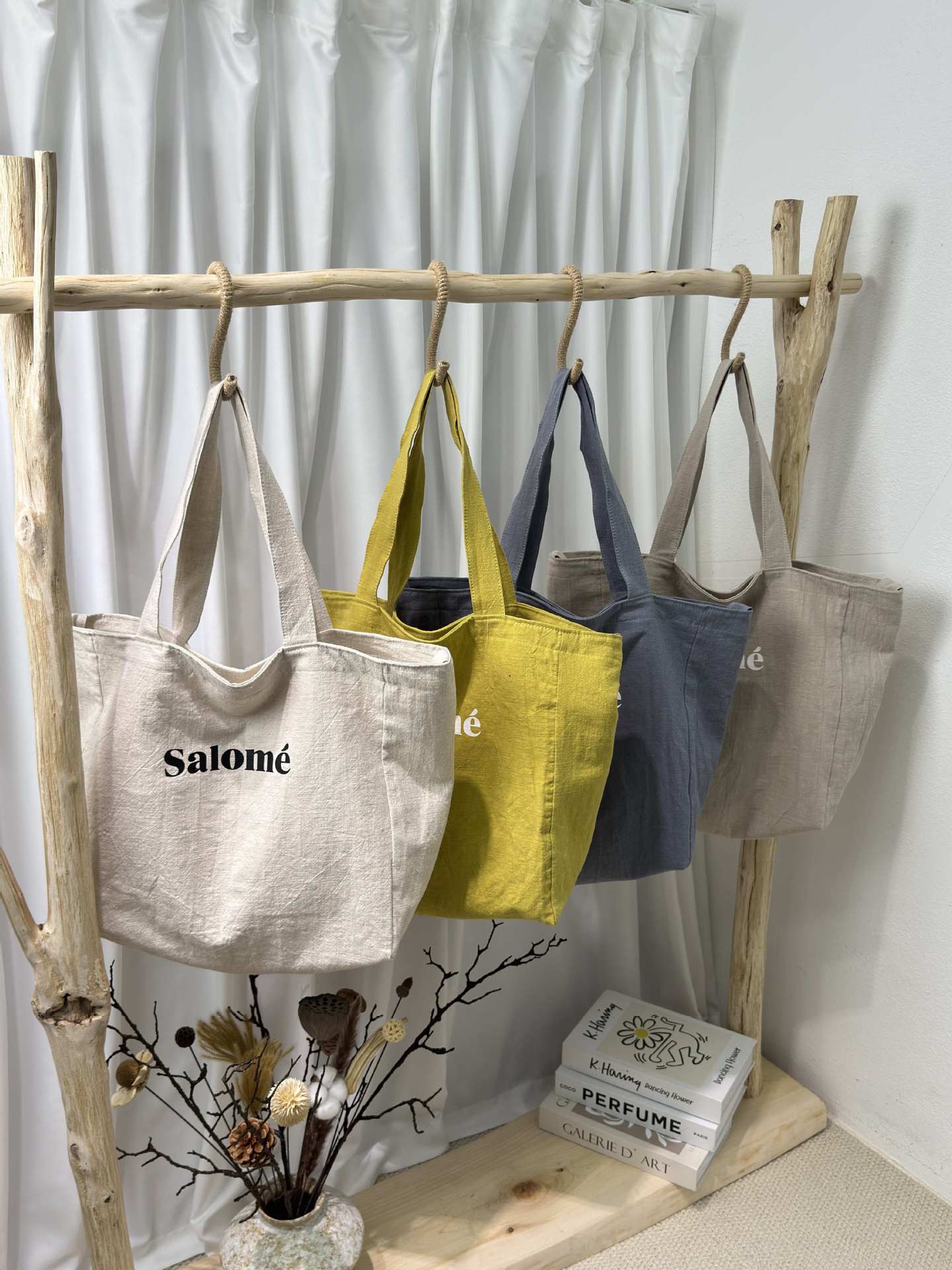 Linen Good-looking Large Capacity Textured Shopping Bags