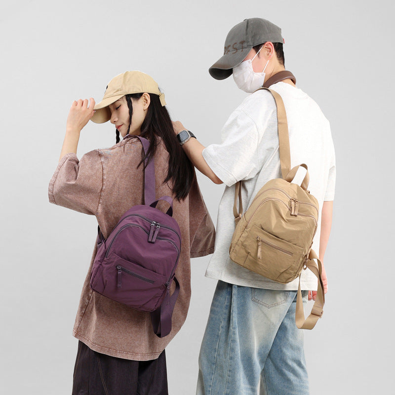 Women's Simple College Nylon Cloth Outing For Leisure Backpack