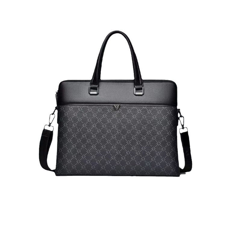 Men's Business Computer Fashion Printing Large Capacity Handbags